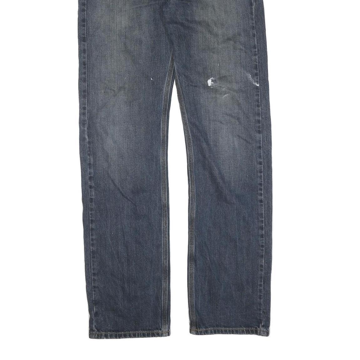 CARHARTT Mens Blue Regular Straight Denim Light W32 L34 Workwear Zip Jeans