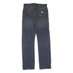 CARHARTT Mens Blue Regular Straight Denim Light W32 L34 Workwear Zip Jeans
