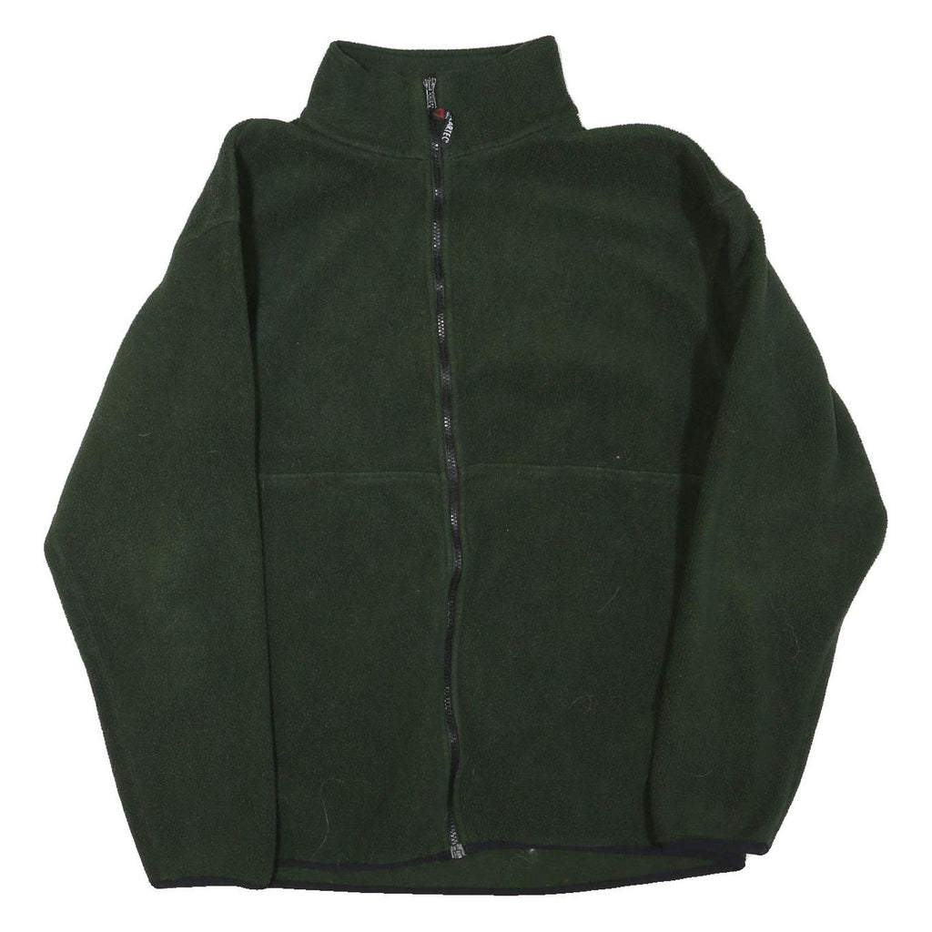 CABELA'S Mens Green Jacket XL Polyester Blend Zip Fleece Casual Outdoor Warm