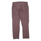 CARHARTT Womens Regular Fit Straight Leg Denim Burgundy W32 L30 Casual Cotton