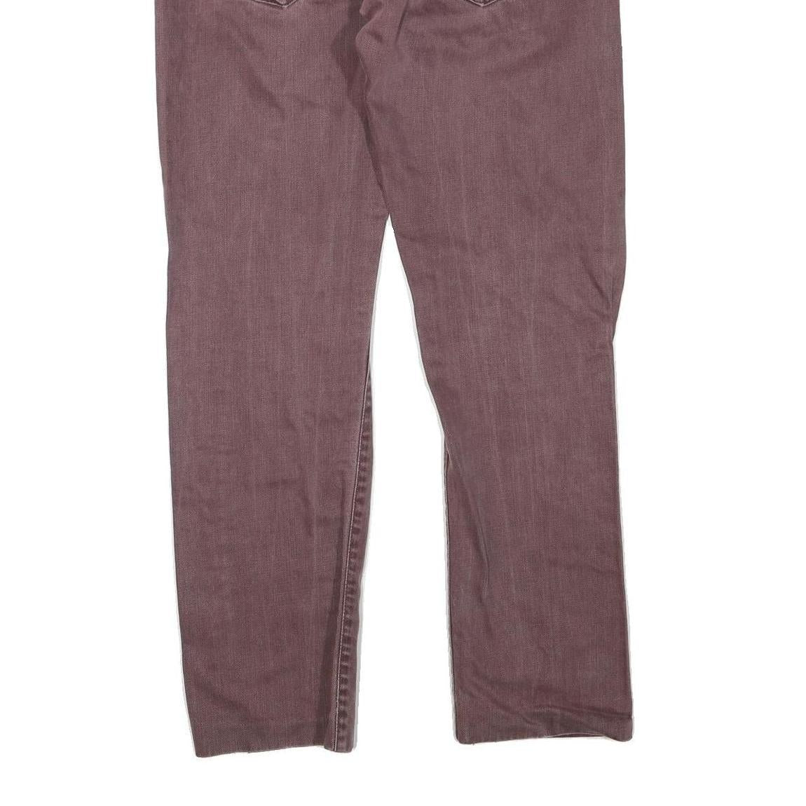 CARHARTT Womens Regular Fit Straight Leg Denim Burgundy W32 L30 Casual Cotton