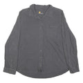 CARHARTT Womens Grey L Cotton Blend Shirt Casual Long Sleeve Button