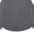 CARHARTT Womens Grey L Cotton Blend Shirt Casual Long Sleeve Button