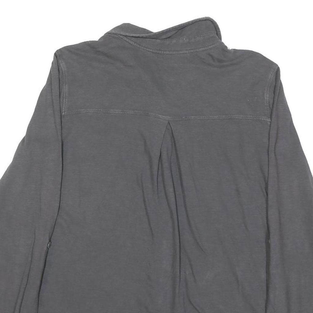 CARHARTT Womens Grey L Cotton Blend Shirt Casual Long Sleeve Button