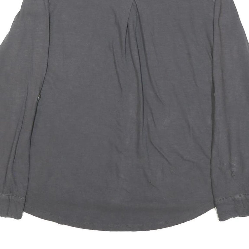 CARHARTT Womens Grey L Cotton Blend Shirt Casual Long Sleeve Button