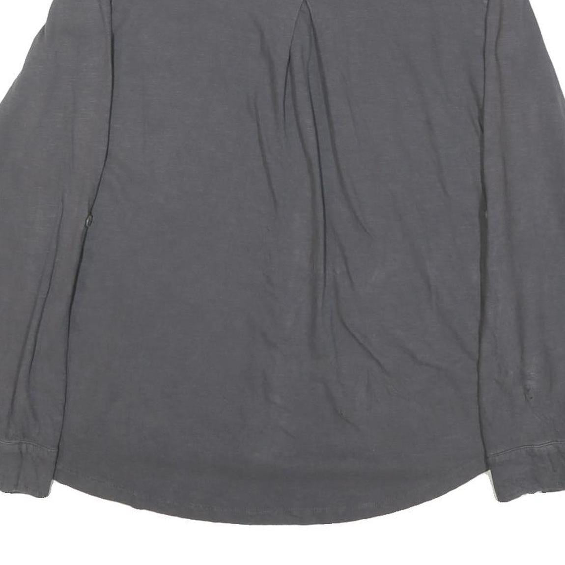 CARHARTT Womens Grey L Cotton Blend Shirt Casual Long Sleeve Button