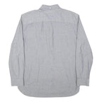 TOMMY HILFIGER Mens Grey Shirt XL Button Down Classic Fit Cotton Long Sleeve
