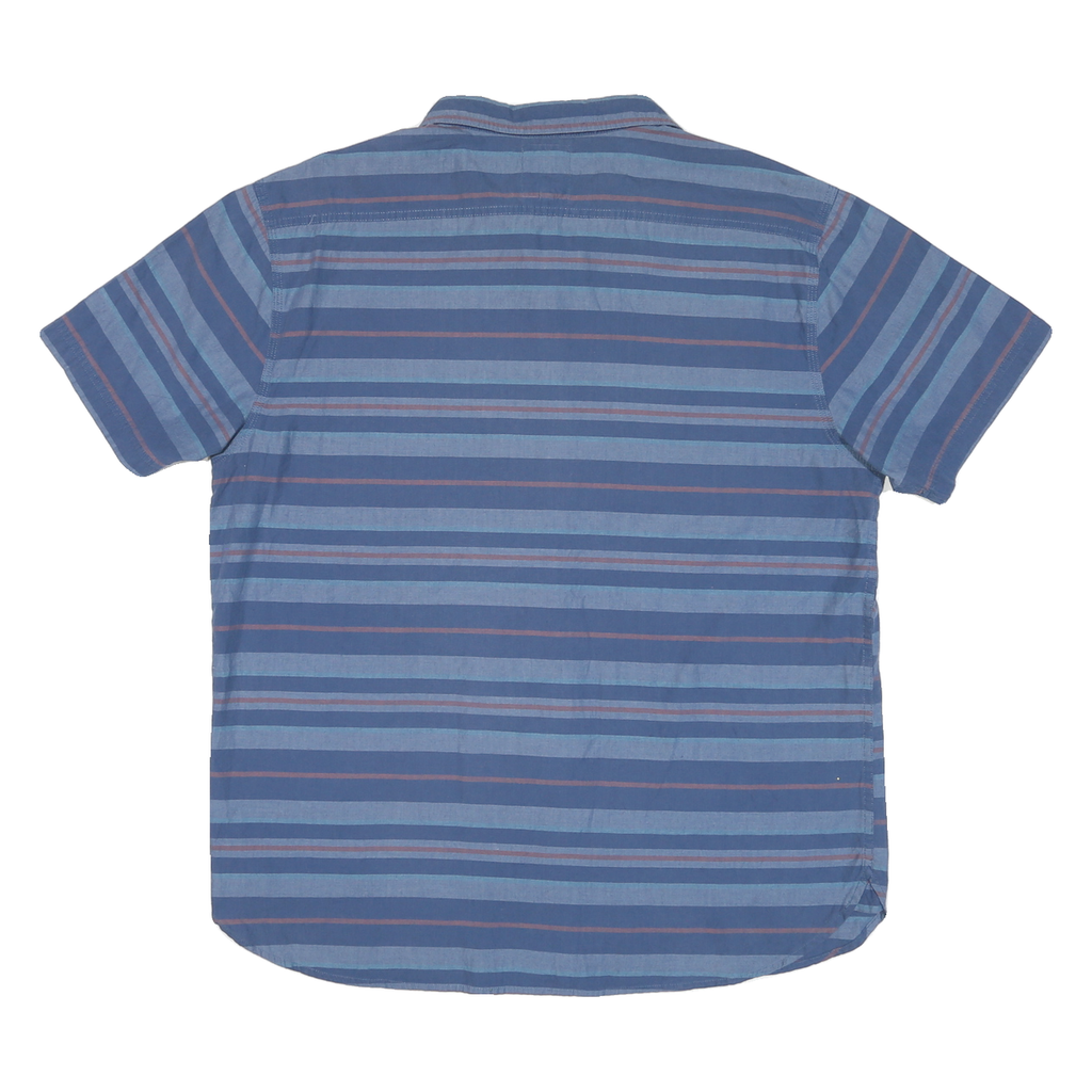 LEVI'S Mens Blue & Pink Striped Shirt 2XL Cotton Blend Casual Summer Button-Up