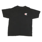 CHAMPION Mens Black Graphic T-Shirt XL Short Sleeve Crew Neck Logo