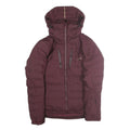 DECATHLON Womens Maroon Burgundy Puffer Jacket L Polyester Zip Hooded Sportswear