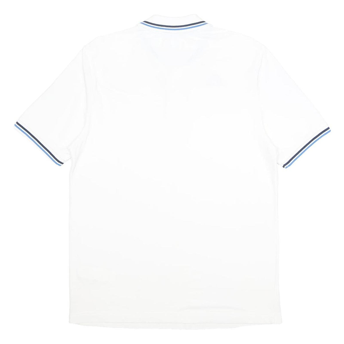 KAPPA Mens White & Blue Short Sleeve Polo Shirt L Cotton Casual Sports