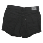 LEVI'S Womens Shorts Black Casual Plain L W32 Denim Cotton Blend Mid Length
