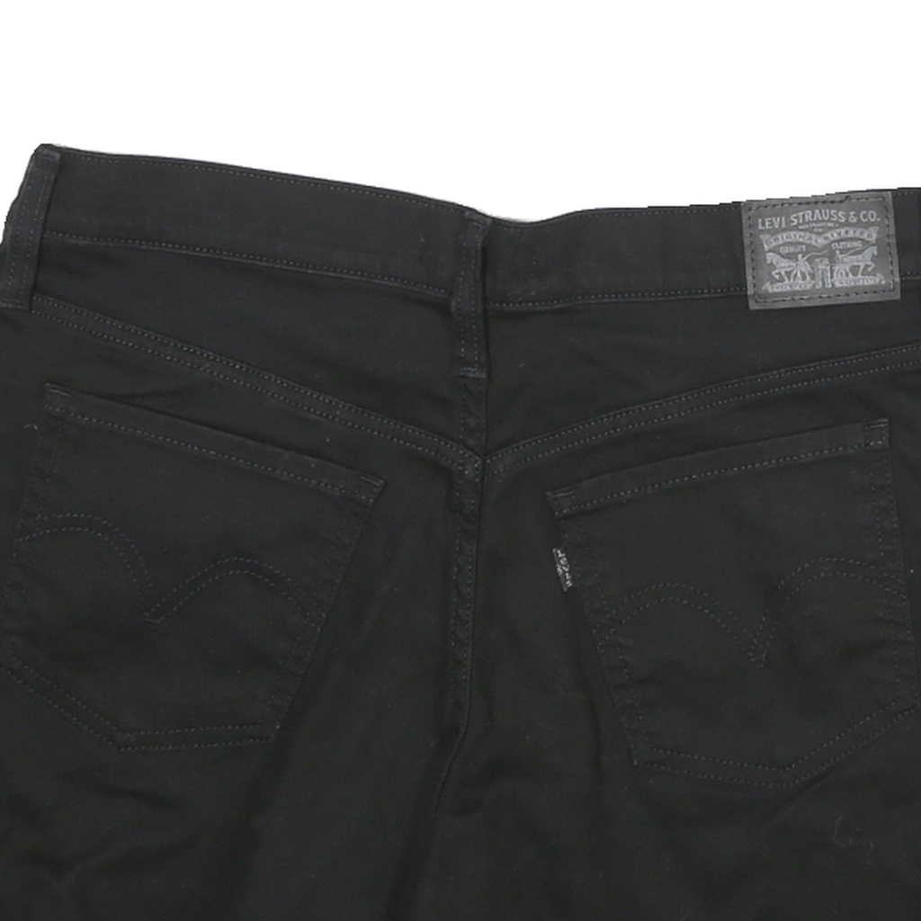 LEVI'S Womens Shorts Black Casual Plain L W32 Denim Cotton Blend Mid Length