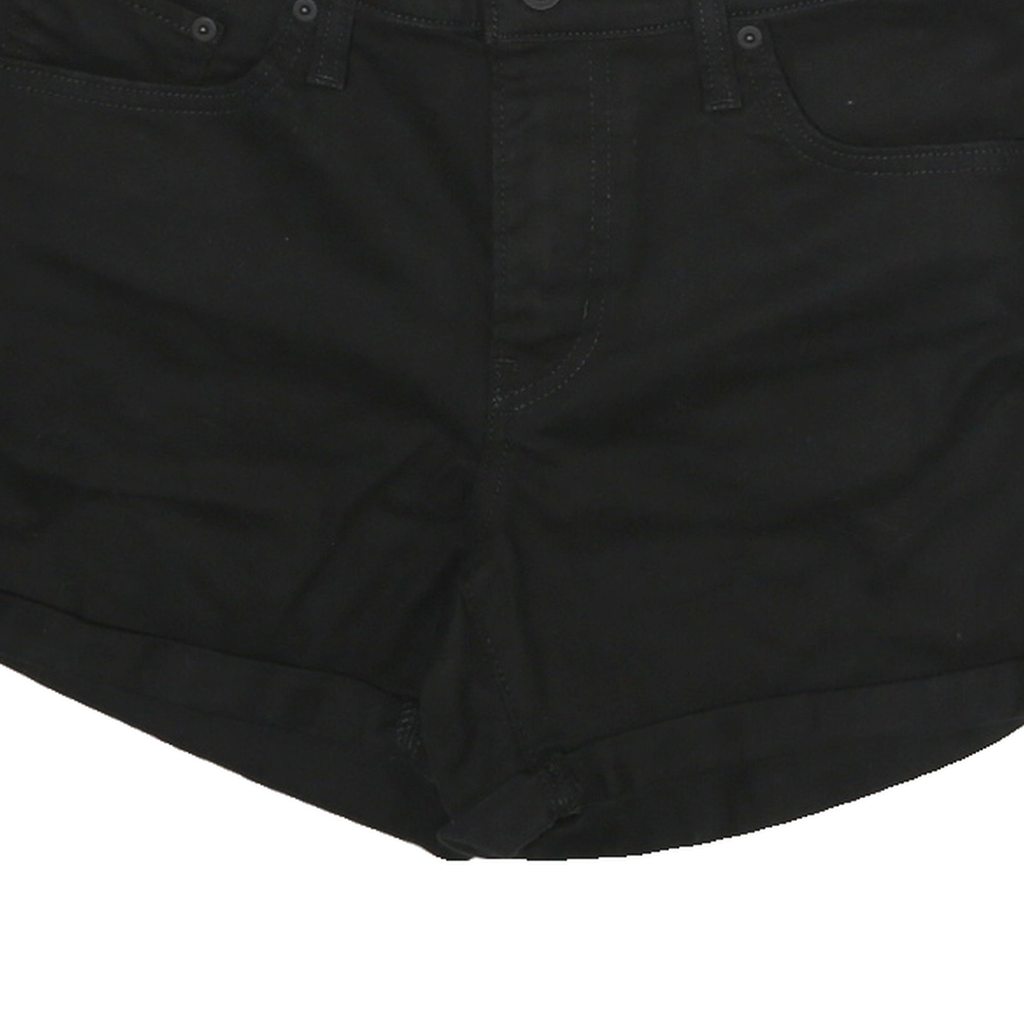 LEVI'S Womens Shorts Black Casual Plain L W32 Denim Cotton Blend Mid Length
