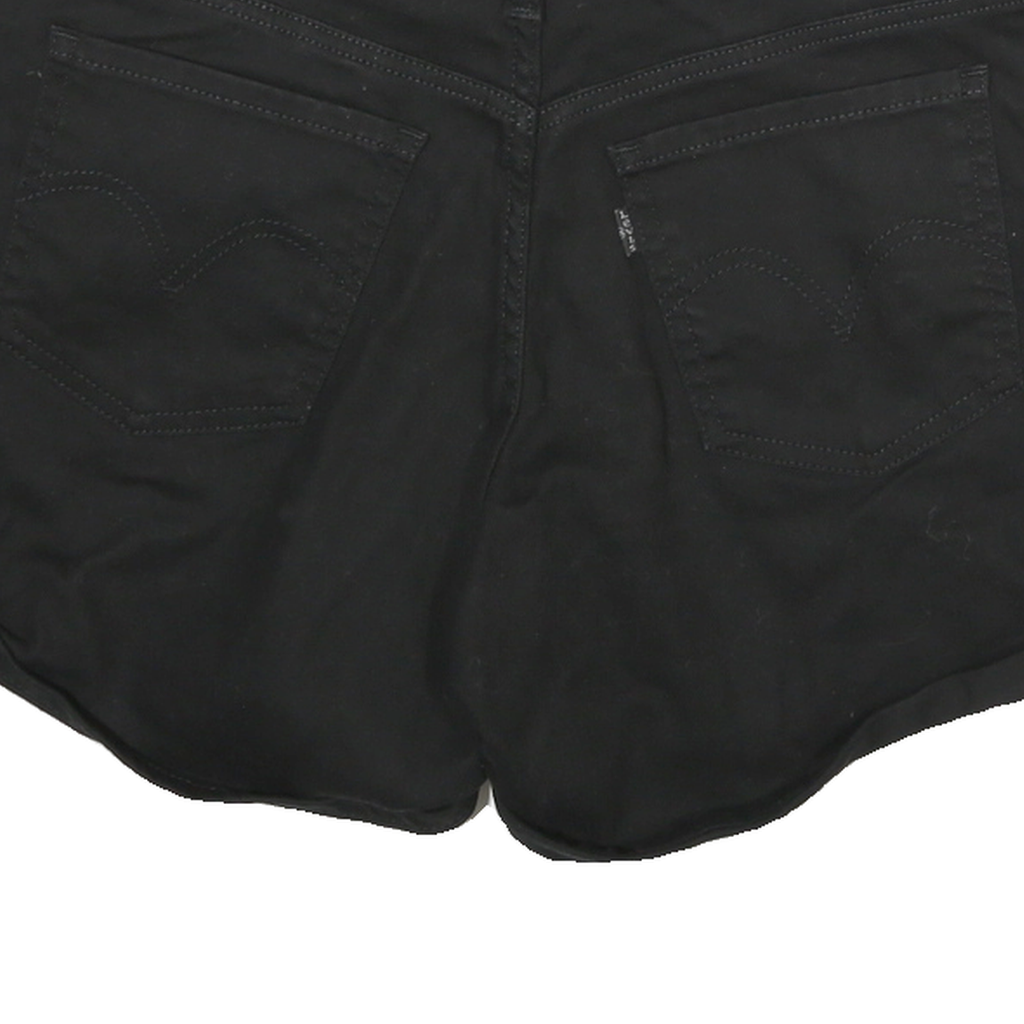 LEVI'S Womens Shorts Black Casual Plain L W32 Denim Cotton Blend Mid Length