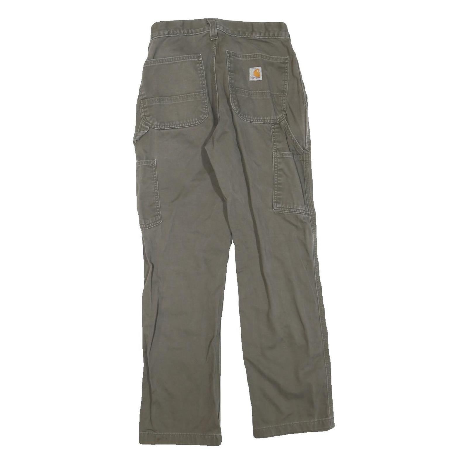 CARHARTT Womens Regular Fit Carpenter Jeans Grey Denim W31 L30 Workwear Utility