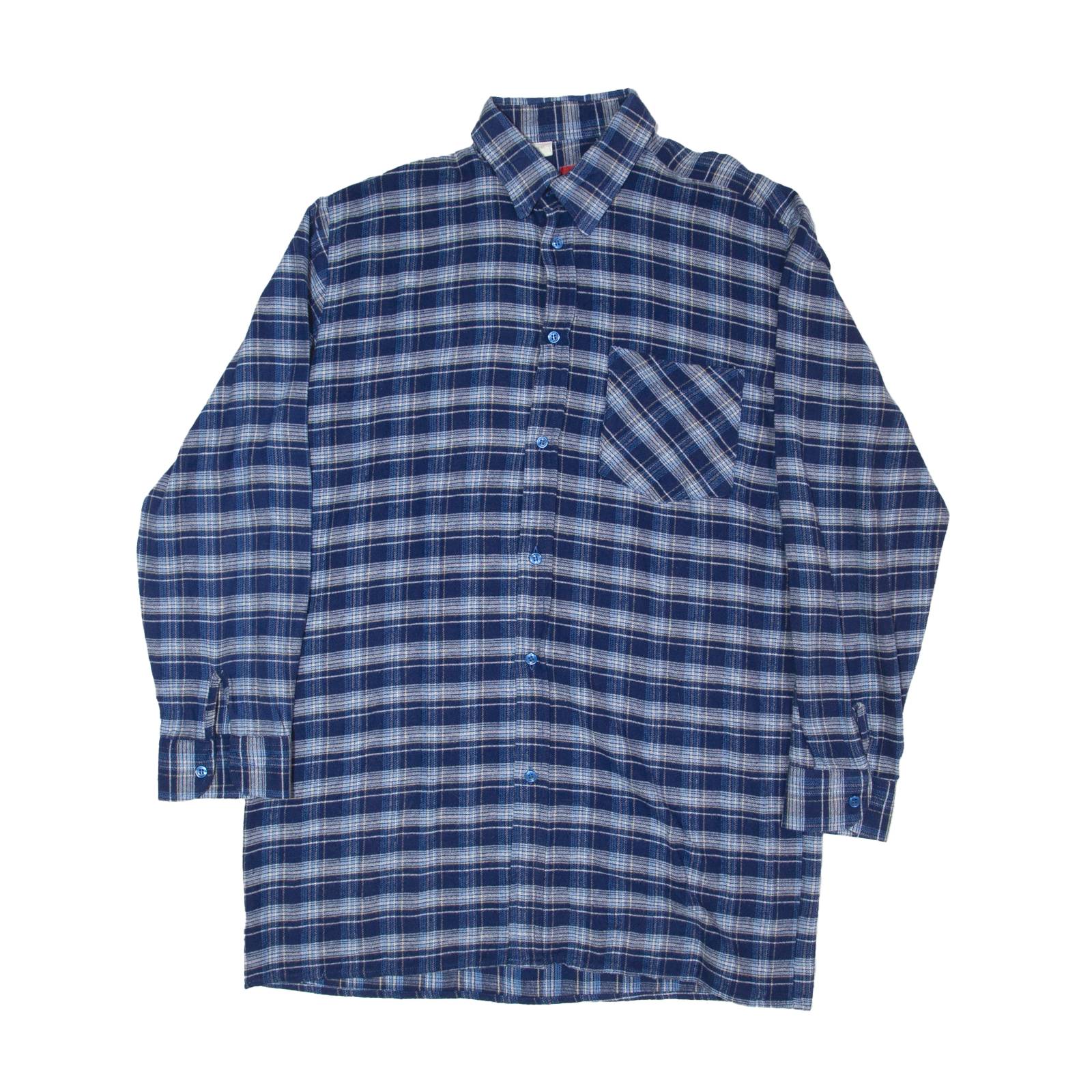 KLEE Mens Shirt Blue Check Long Sleeve M