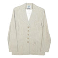 INFO Womens Cream Wool Blend Button Jacket XXS Woven Classic Blazer Elegant