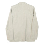 INFO Womens Cream Wool Blend Button Jacket XXS Woven Classic Blazer Elegant