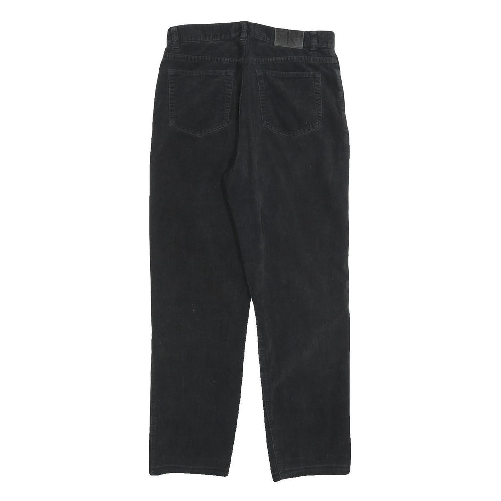 CALVIN KLEIN JEANS Womens Black Cotton Blend Regular Straight Trousers W30 L28