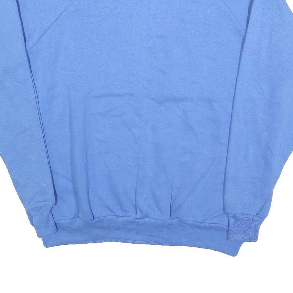 HANES Womens Blue Crew Neck L Cotton Blend Casual Sweatshirt Pullover