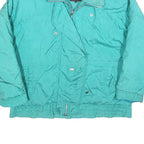 ANDY JOHNS Womens Turquoise Nylon Jacket L Zip Casual Lightweight Outerwear