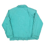 ANDY JOHNS Womens Turquoise Nylon Jacket L Zip Casual Lightweight Outerwear