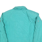 ANDY JOHNS Womens Turquoise Nylon Jacket L Zip Casual Lightweight Outerwear