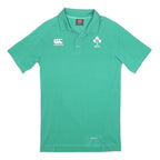 CANTERBURY Mens Green IRFU Logo Short Sleeve Polo Shirt XS Rugby Cotton Blend