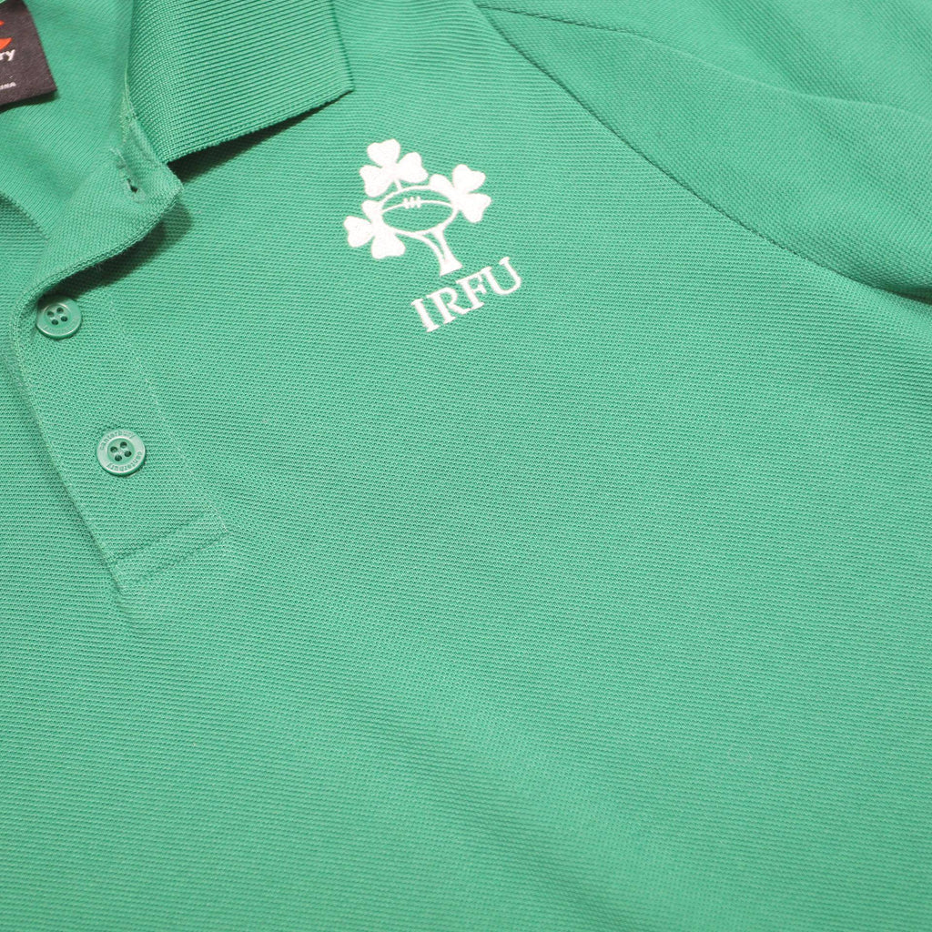 CANTERBURY Mens Green IRFU Logo Short Sleeve Polo Shirt XS Rugby Cotton Blend