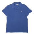 LACOSTE Mens Blue Cotton Blend Short Sleeve Polo Shirt M Casual Classic