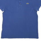 LACOSTE Mens Blue Cotton Blend Short Sleeve Polo Shirt M Casual Classic