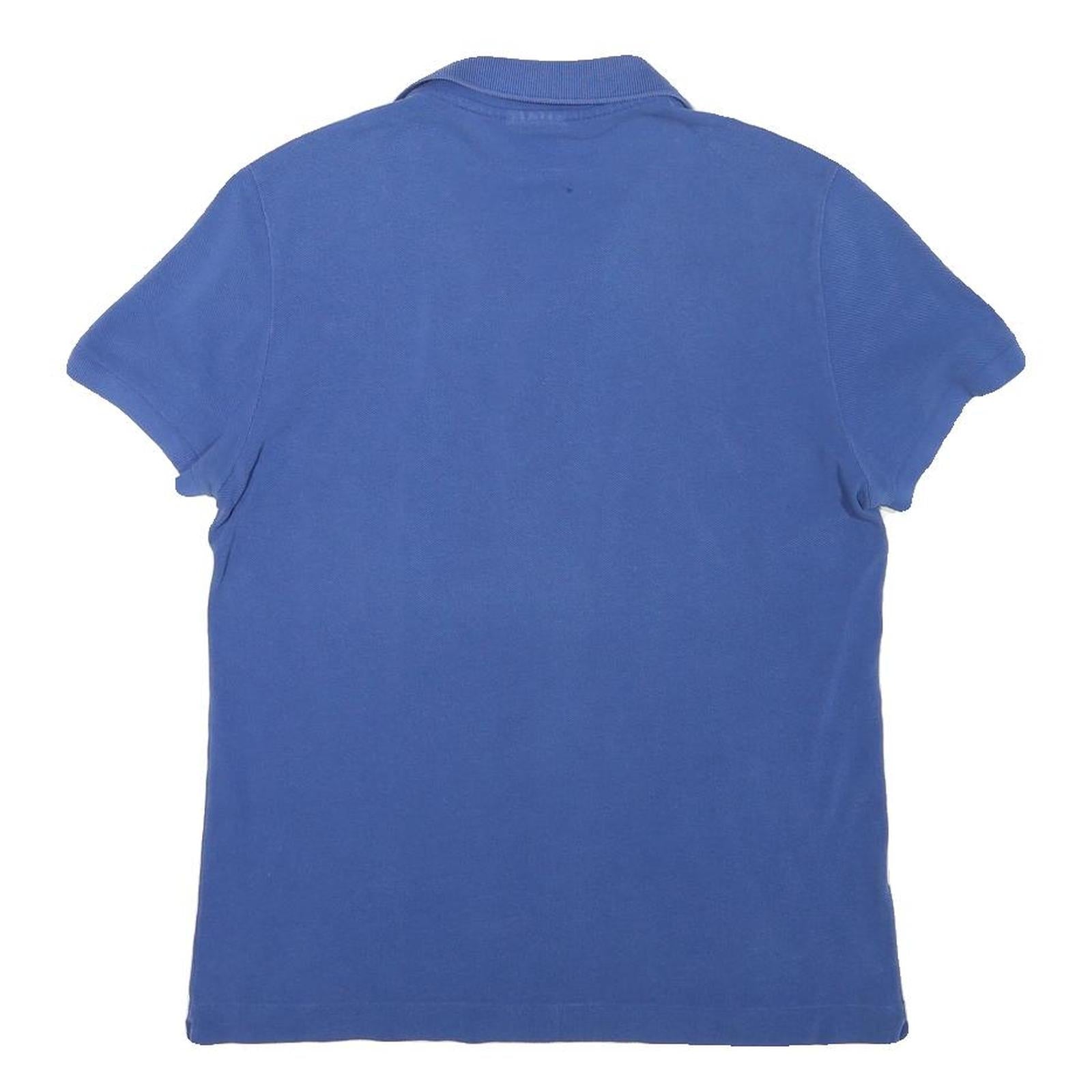 LACOSTE Mens Blue Cotton Blend Short Sleeve Polo Shirt M Casual Classic