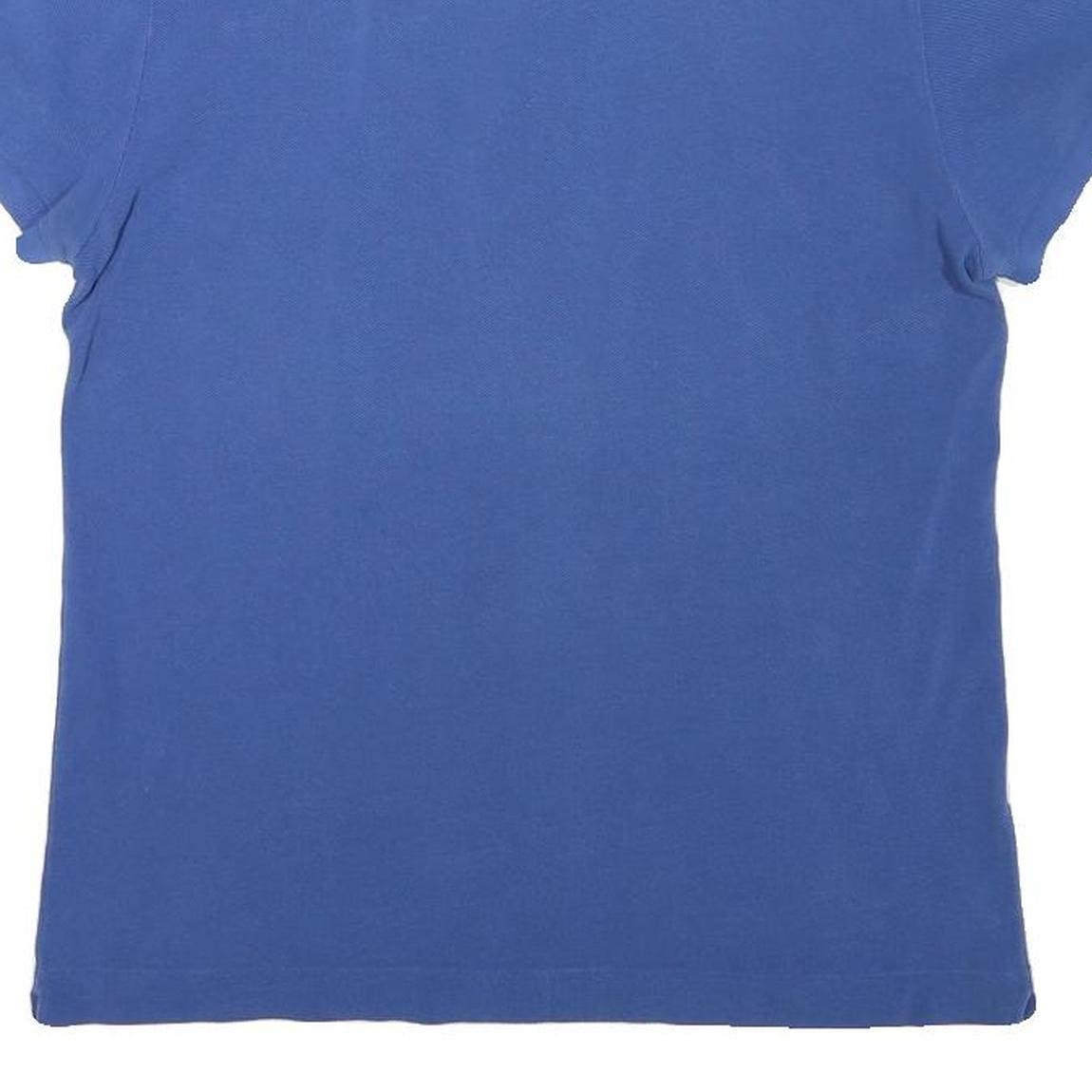 LACOSTE Mens Blue Cotton Blend Short Sleeve Polo Shirt M Casual Classic