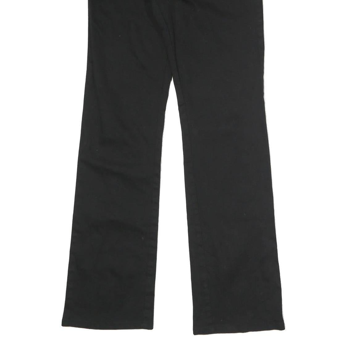 DICKIES Womens Black Cotton Blend Regular Straight Trousers W28 L31 Workwear Zip