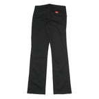 DICKIES Womens Black Cotton Blend Regular Straight Trousers W28 L31 Workwear Zip