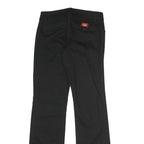 DICKIES Womens Black Cotton Blend Regular Straight Trousers W28 L31 Workwear Zip