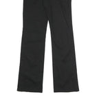 DICKIES Womens Black Cotton Blend Regular Straight Trousers W28 L31 Workwear Zip