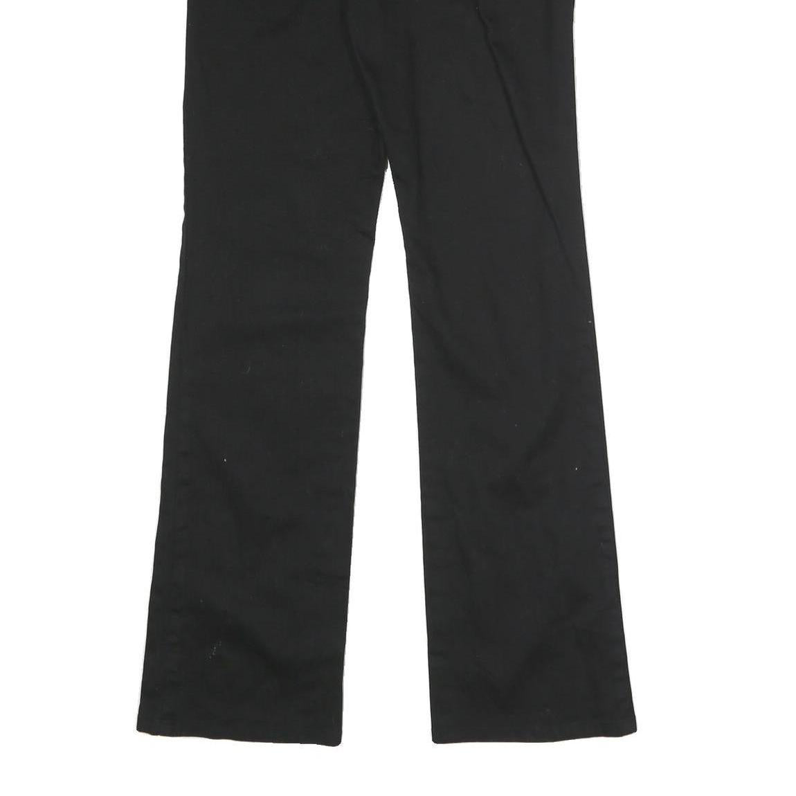 DICKIES Womens Black Cotton Blend Regular Straight Trousers W28 L31 Workwear Zip