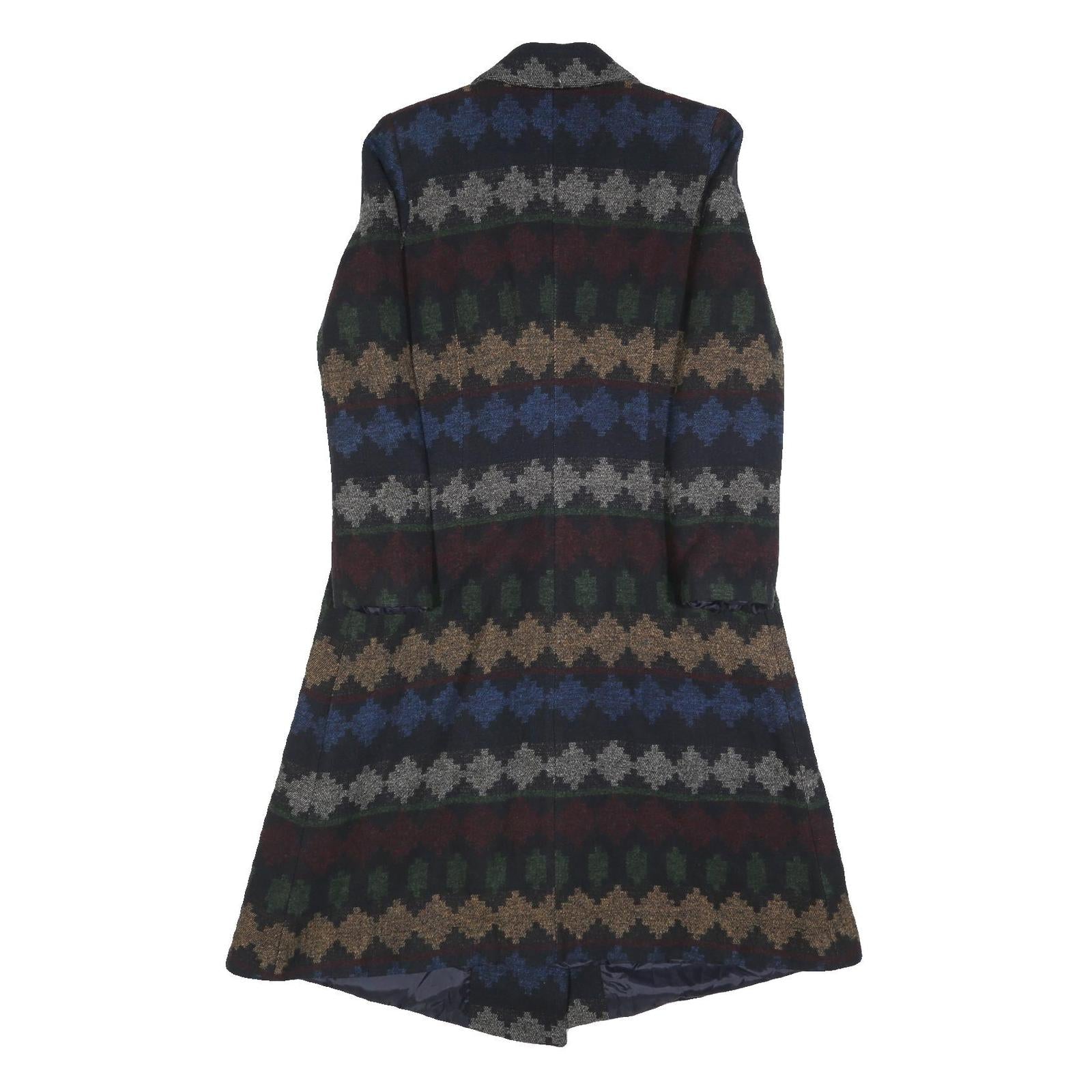 HA JIL Womens Multi Colour Pattern Jacket S Cotton Blend Button Closure Stylish