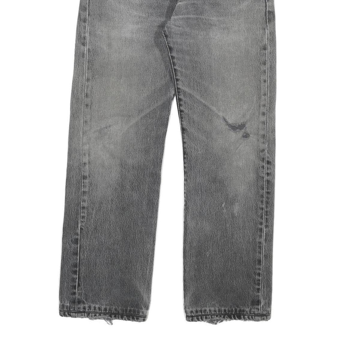 LEVI'S 501 Mens Jeans Grey Regular Straight Denim Medium W28 L26 Classic Button