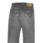 LEVI'S 501 Mens Jeans Grey Regular Straight Denim Medium W28 L26 Classic Button
