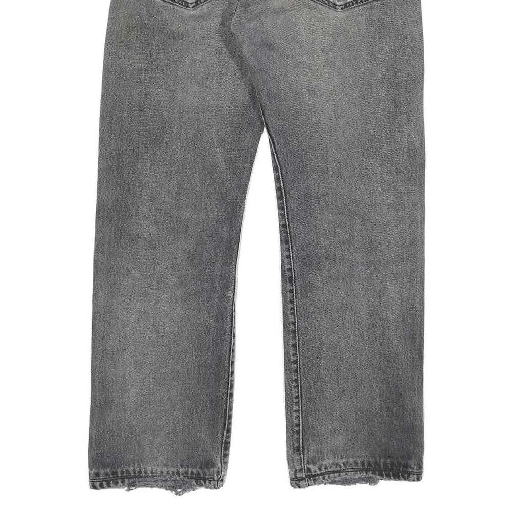 LEVI'S 501 Mens Jeans Grey Regular Straight Denim Medium W28 L26 Classic Button