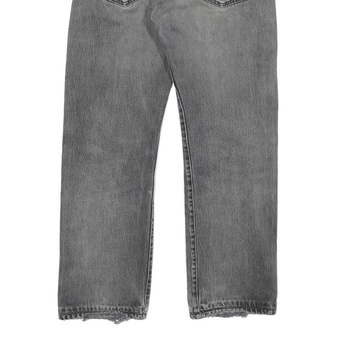 LEVI'S 501 Mens Jeans Grey Regular Straight Denim Medium W28 L26 Classic Button