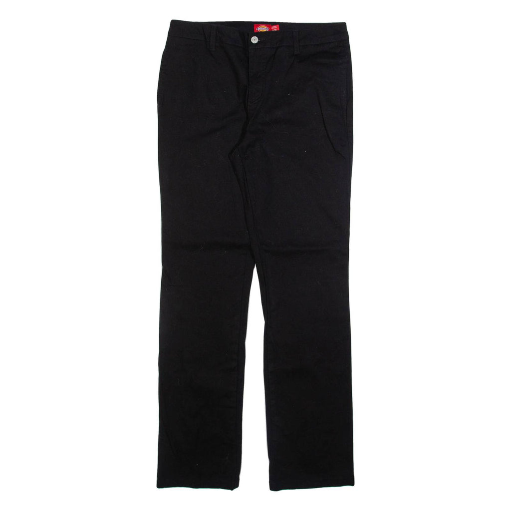 DICKIES Womens Trousers Black Regular Straight W30 L32