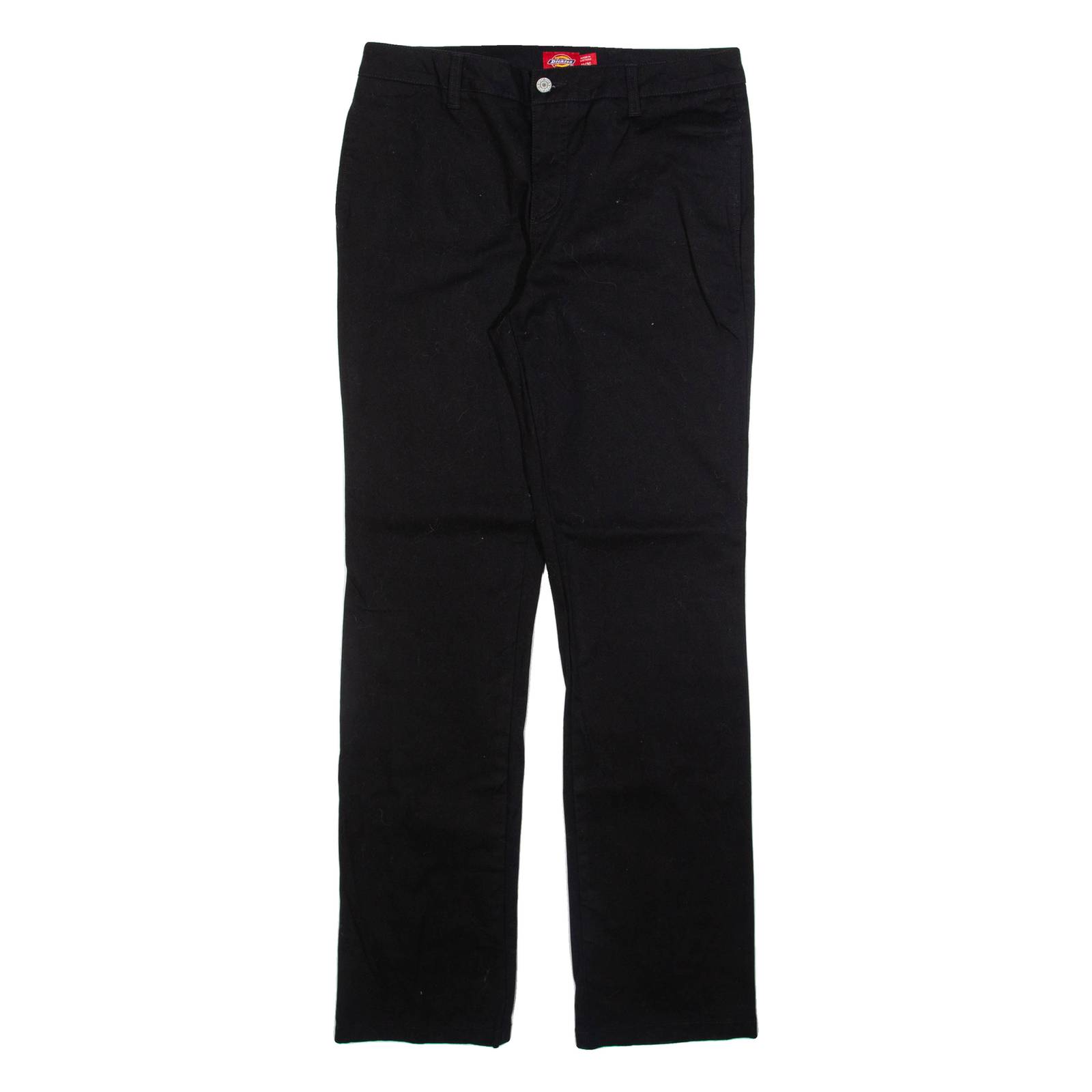 DICKIES Womens Trousers Black Regular Straight W30 L32
