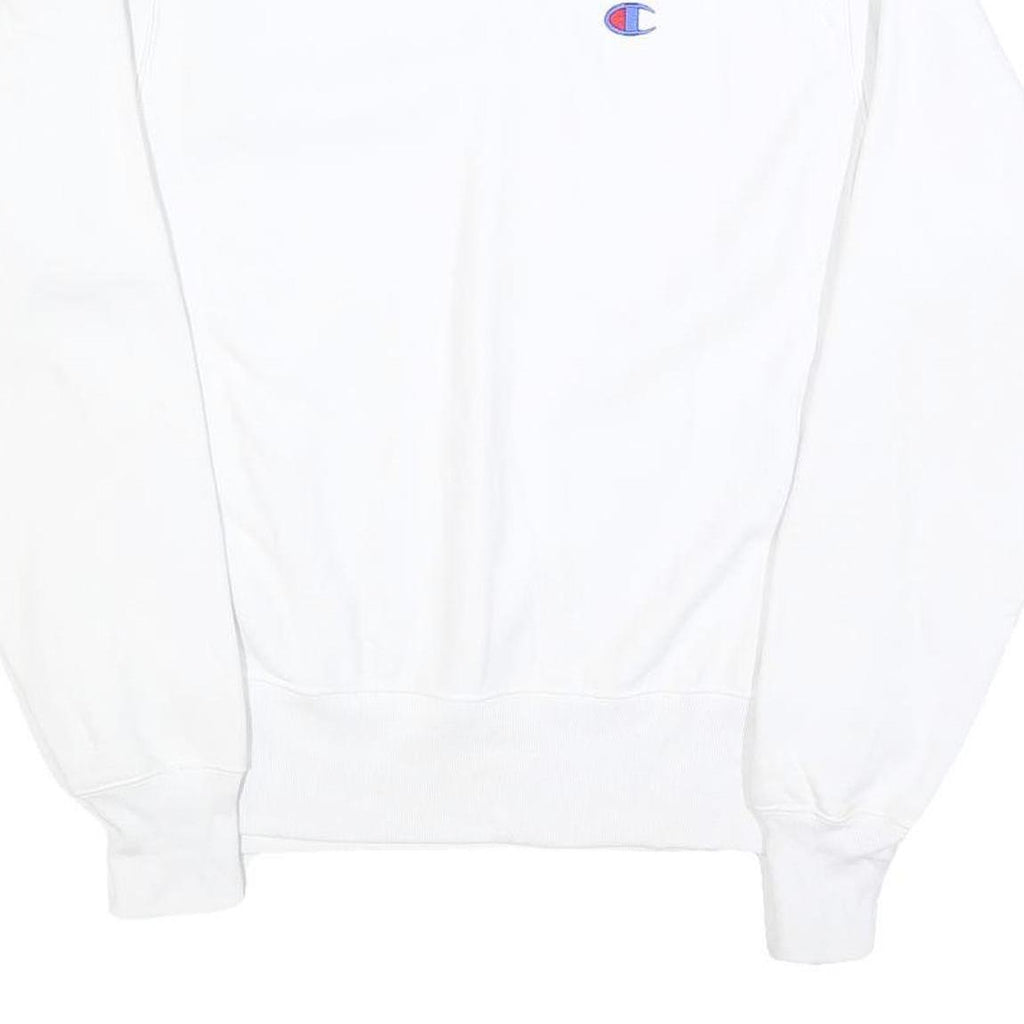 CHAMPION REVERSE WEAVE Mens White Crew Neck S Cotton Sweatshirt Classic Logo