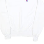 CHAMPION REVERSE WEAVE Mens White Crew Neck S Cotton Sweatshirt Classic Logo