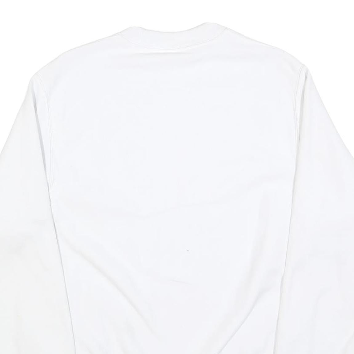 CHAMPION REVERSE WEAVE Mens White Crew Neck S Cotton Sweatshirt Classic Logo