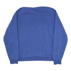 NIKE Mens Blue Crew Neck Sweatshirt L Cotton Blend Logo Casual Pullover